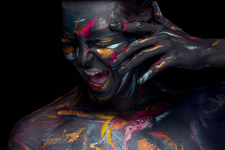 Painted woman